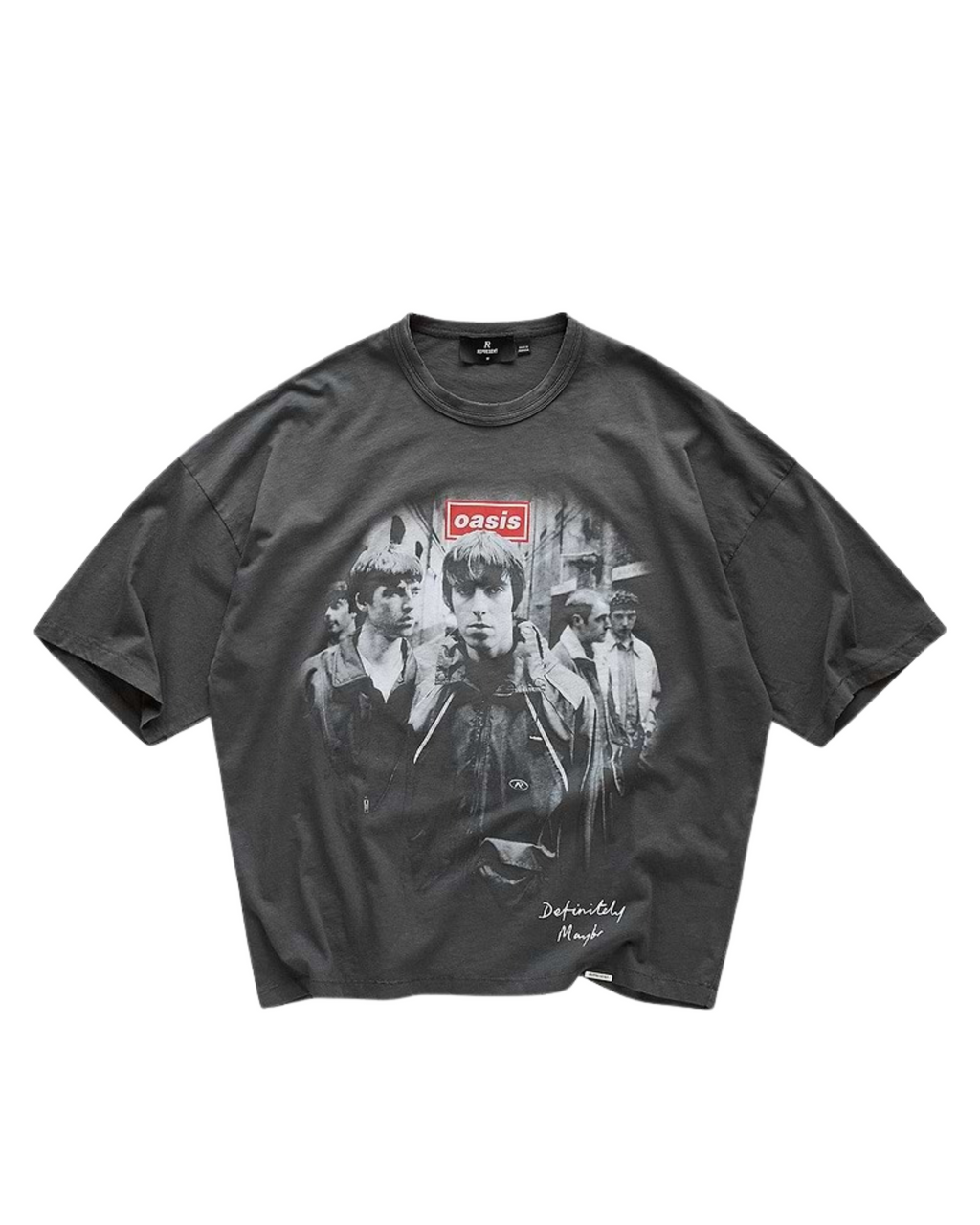 Represent X Oasis Definitely Maybe T-Shirt - "Washed Black"