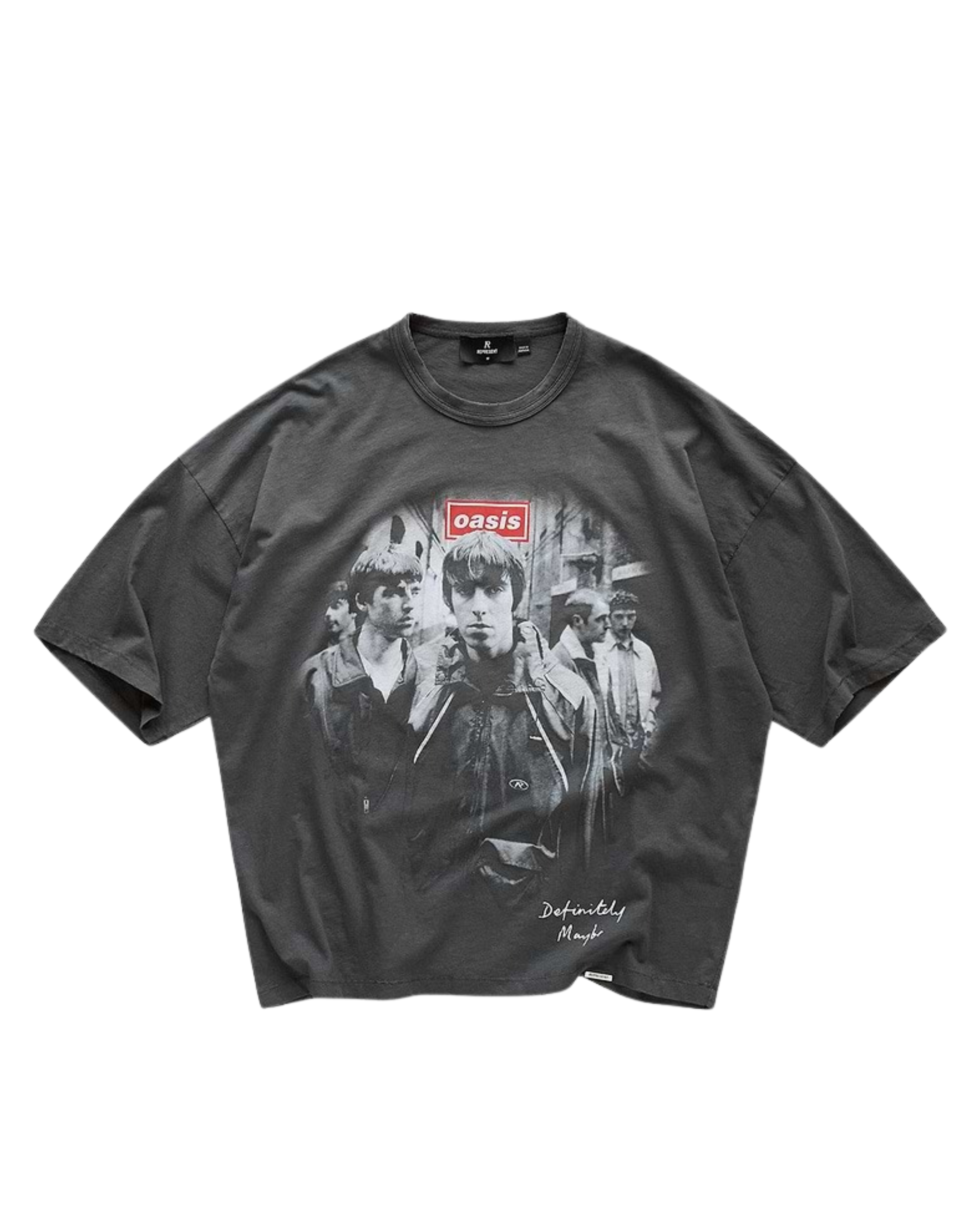 Represent X Oasis Definitely Maybe T-Shirt - "Washed Black"