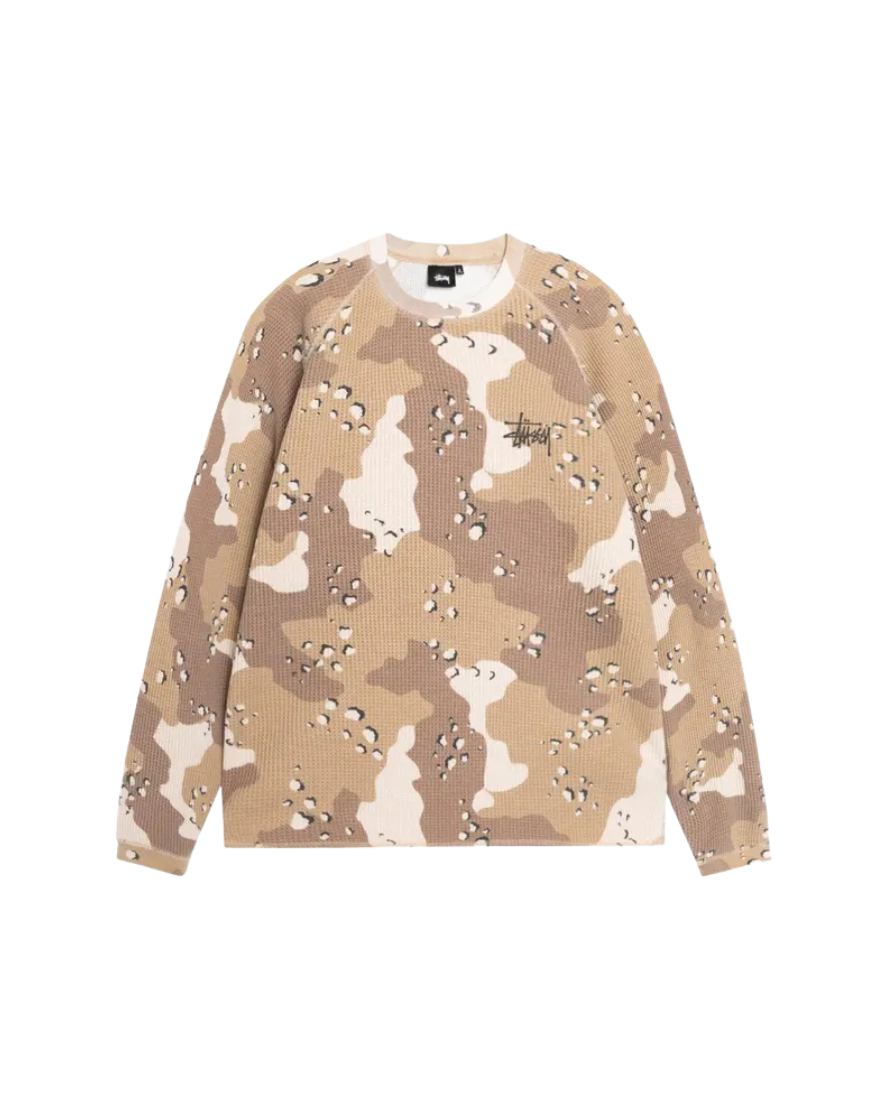 Stussy Raglan Thermal Long-Sleeve Crew - "Desert Camo"