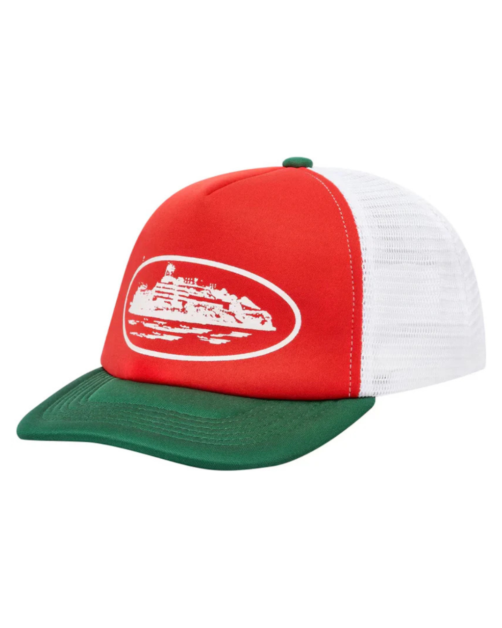 Corteiz Alcatraz Trucker Cap - "Red/Green"