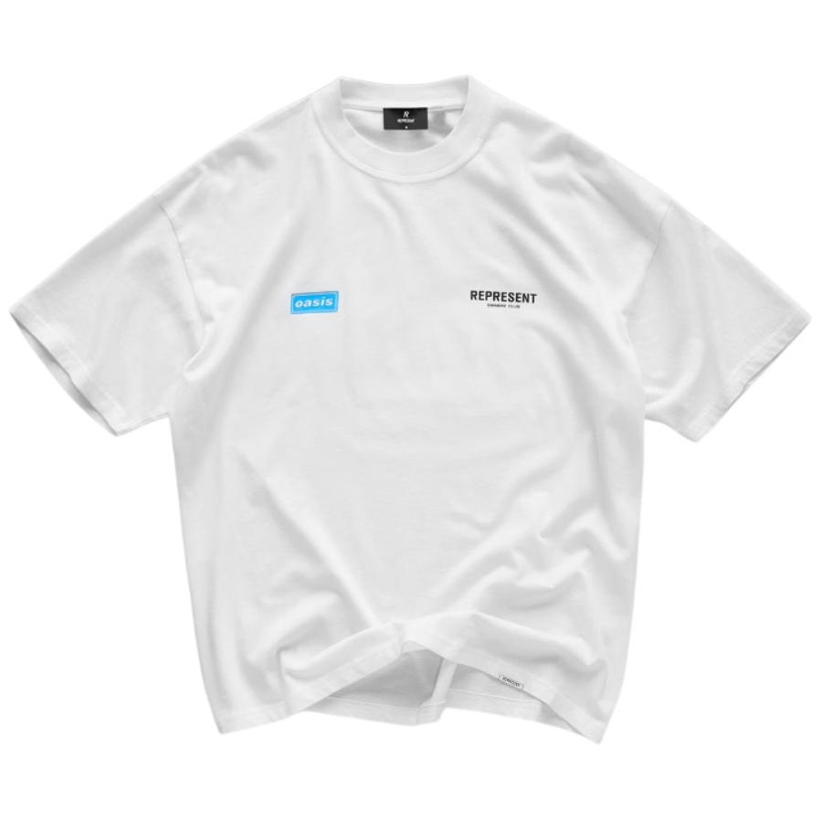 Represent X Oasis Owners Club T-Shirt - "Flat White"