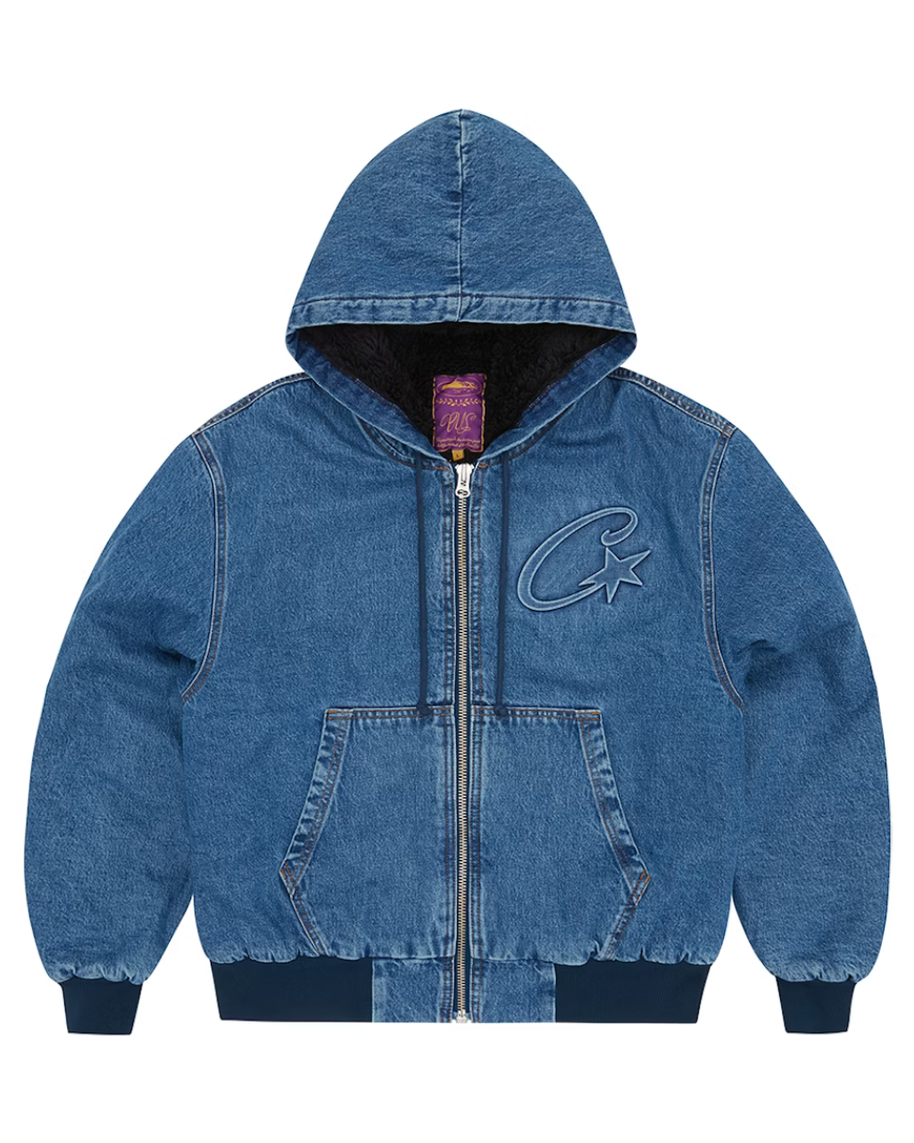 Corteiz CRTZ Embossed C-Star Denim Work Jacket - "Blue"