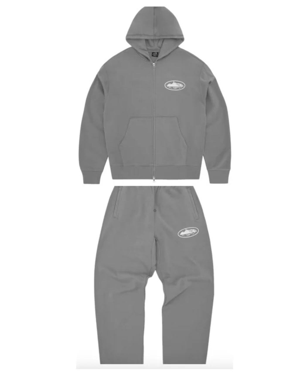 Corteiz Island Puff Print Full Set - "Gully Grey"