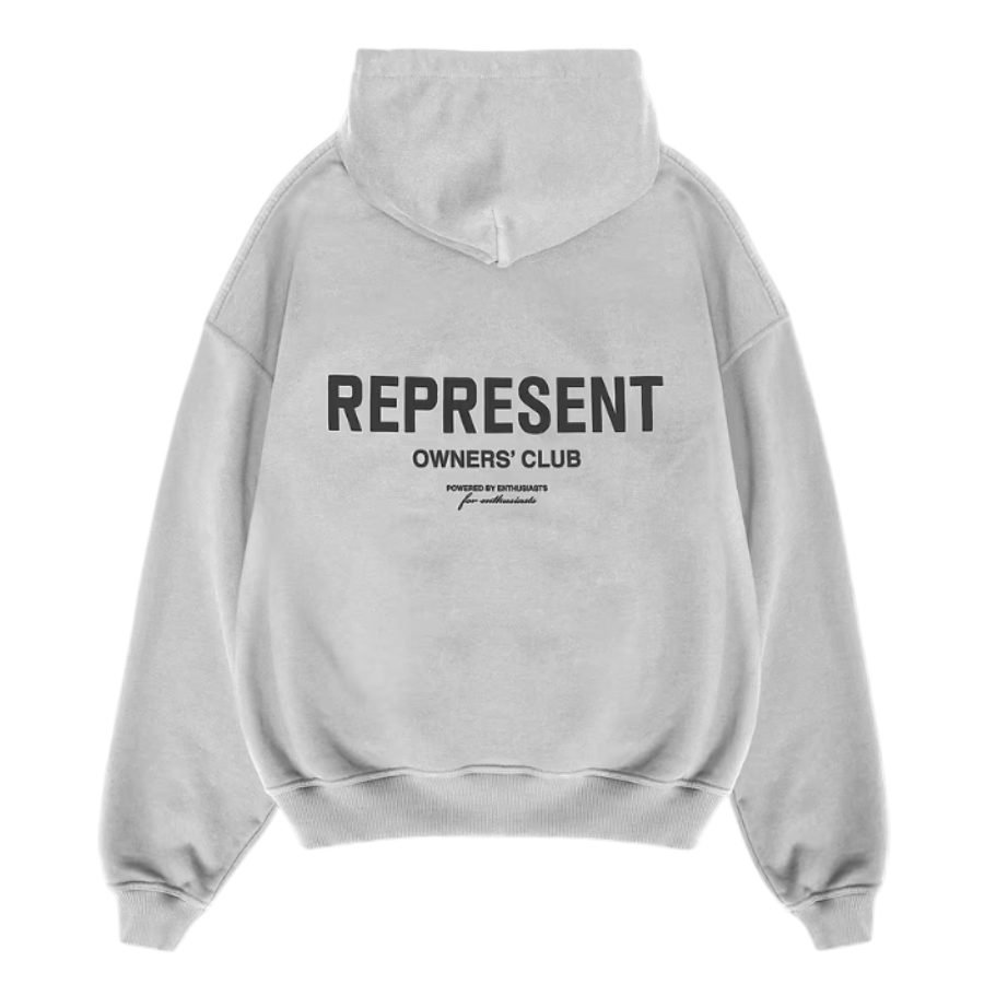 Represent Owners' Club Zip Hoodie  - "Ash Grey"