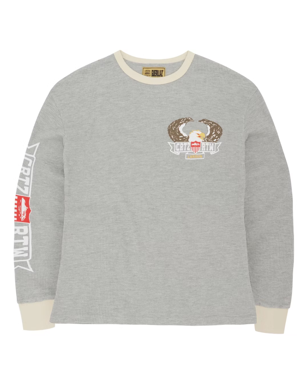 Corteiz Dipset Eagle Waffle Longsleeve - "Grey"