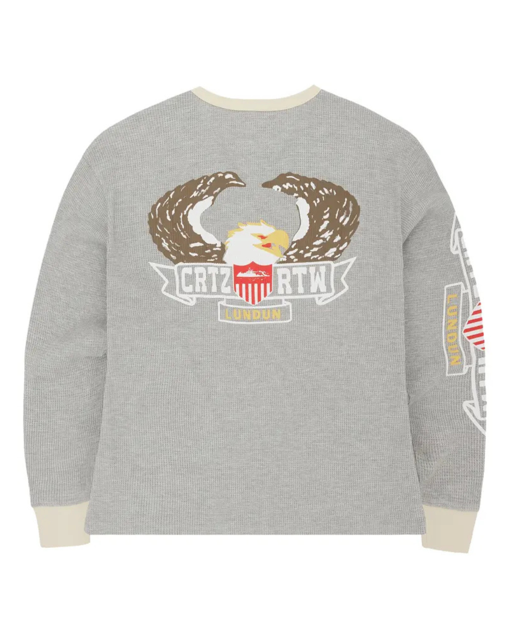 Corteiz Dipset Eagle Waffle Longsleeve - "Grey"