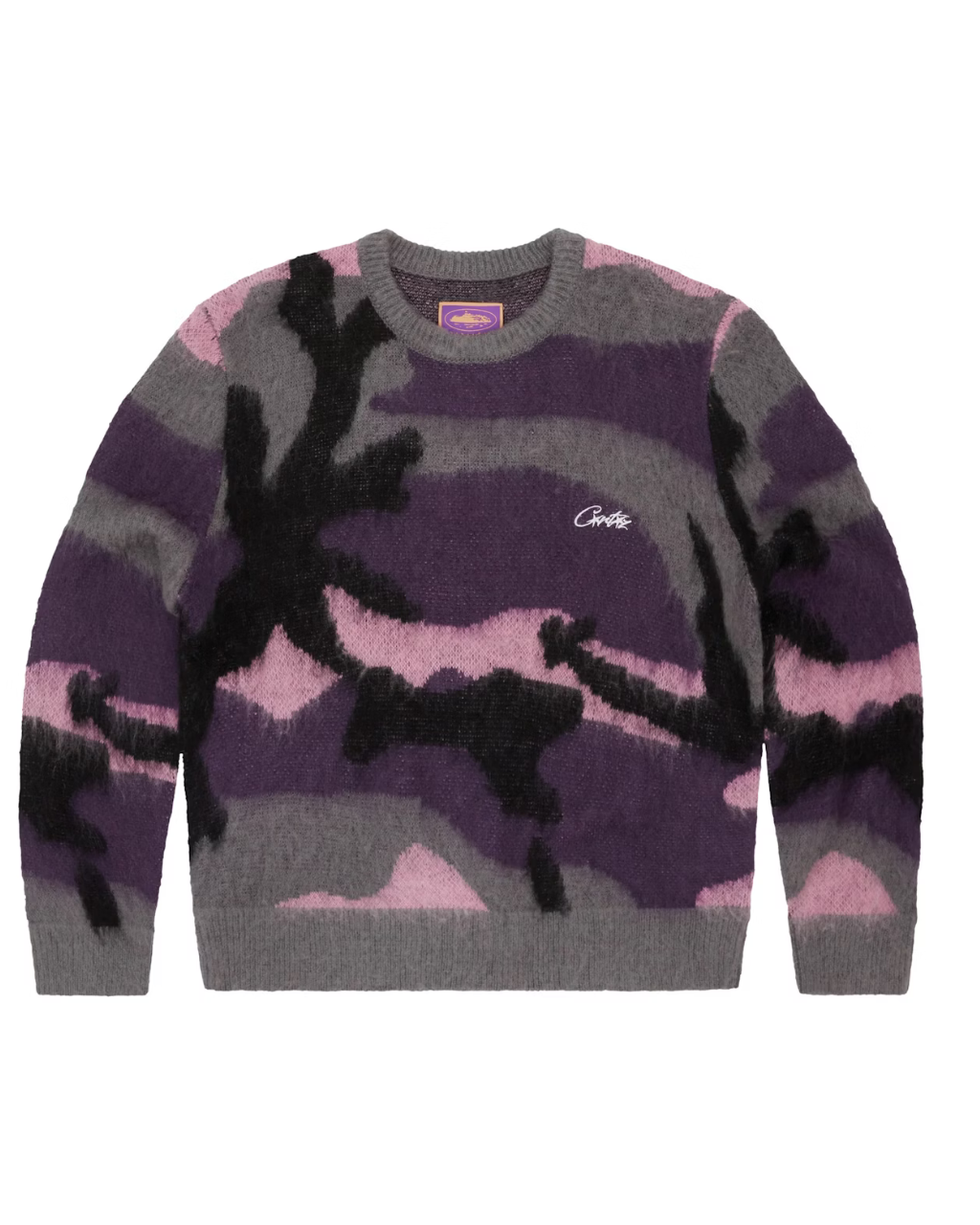 Corteiz Mohair Knit Sweater - "Sakura Camo"