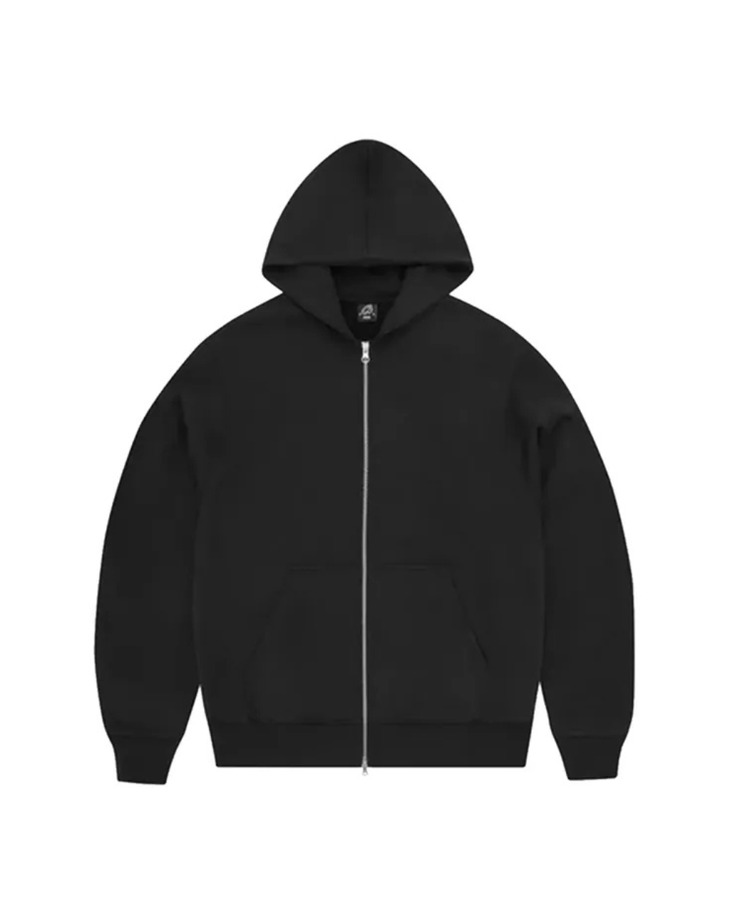 Corteiz Hybrid Jacquard Knit Alcatraz Zip Hoodie - "Black"