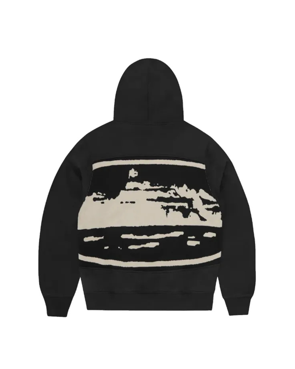 Corteiz Hybrid Jacquard Knit Alcatraz Zip Hoodie - "Black"