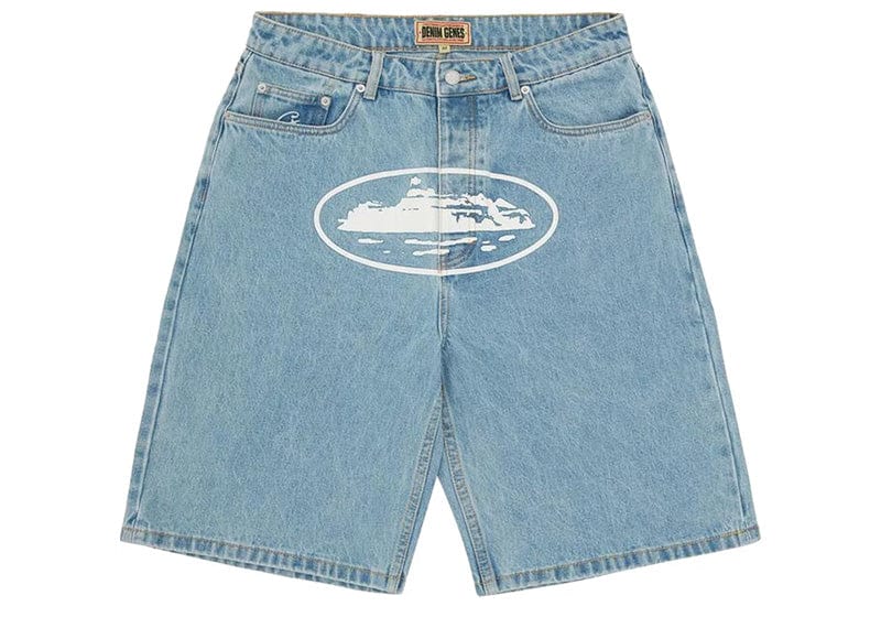 Corteiz Baggy Denim Shorts Stonewash