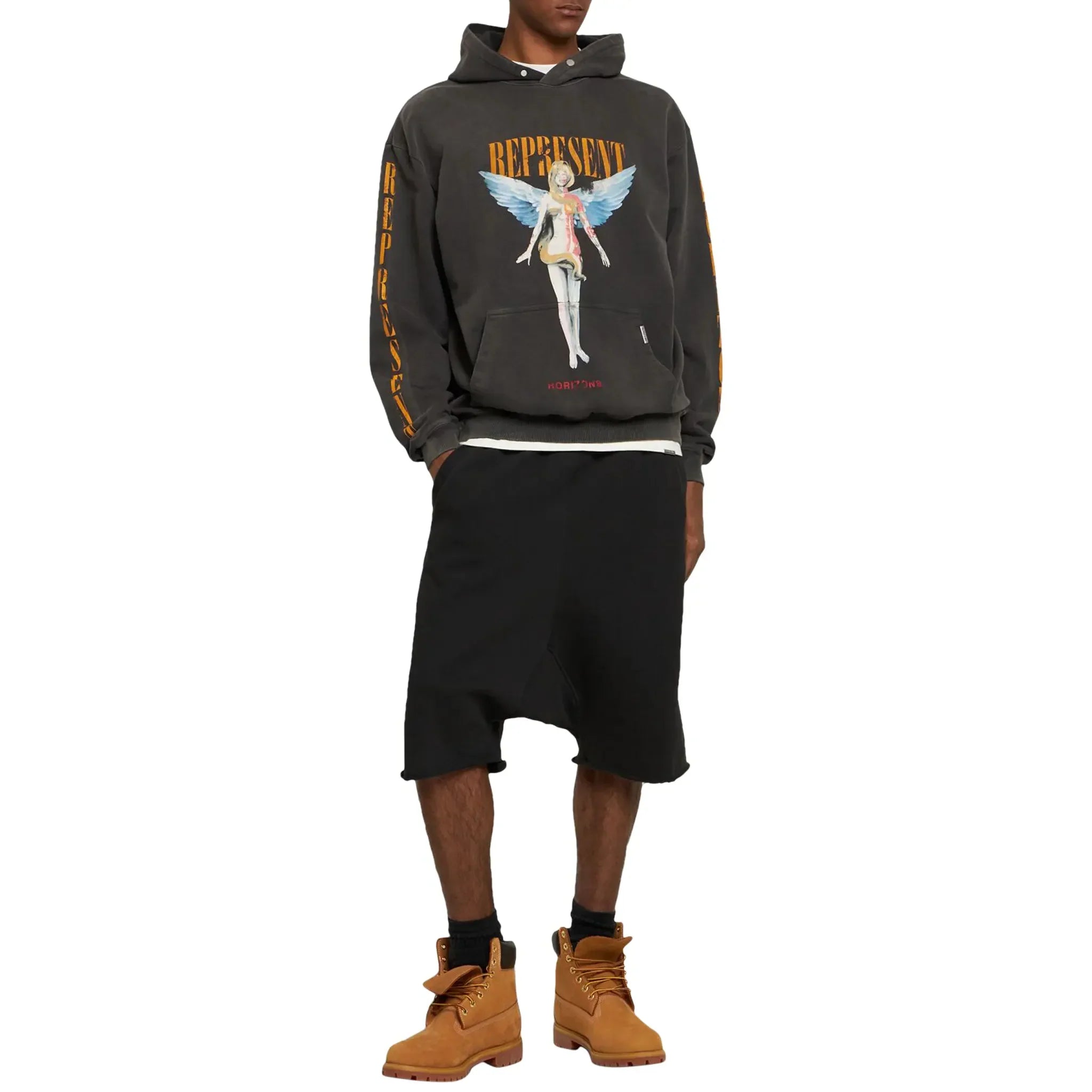 Represent Reborn Hoodie (Aged Black)